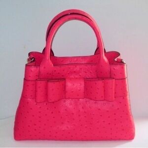 NWT. Kate Spade “Charm City” Ostrich Provence Satchel Bag DESERT ROSE